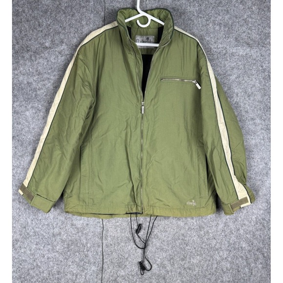 Vintage SilverTab Levis Jacket Men's XL Green Full Zip Fleece Lined Y2K ***